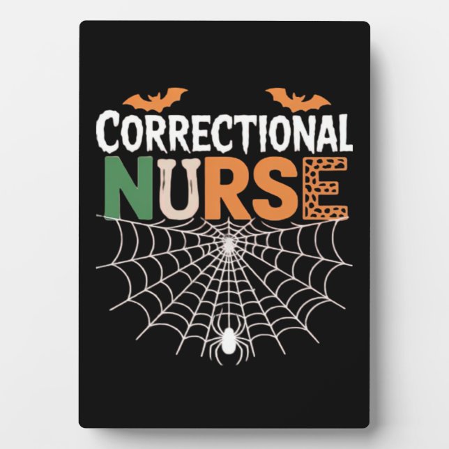 Correctional Nurse Halloween Pumpkin Classic T-Shi Plaque (Front)