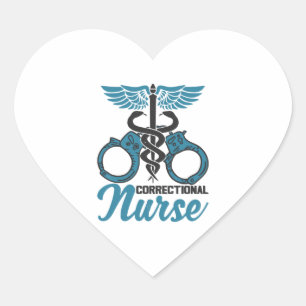 Correctional Nurse Nursing Prison Faciliity Heart Sticker