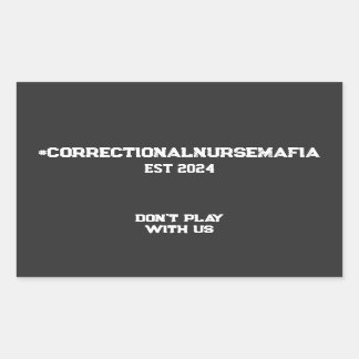 Correctional Nurse Rectangular Sticker