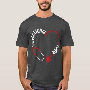Correctional Nurse Stethoscope Nurses Nursing Esse T-Shirt