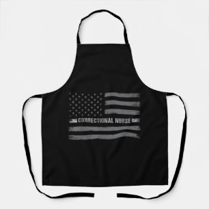 Correctional Nurse US Flag Vintage Health Care Apron