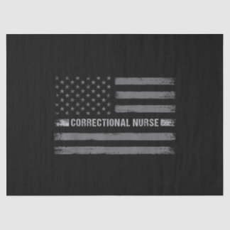Correctional Nurse US Flag Vintage Health Care Tissue Paper