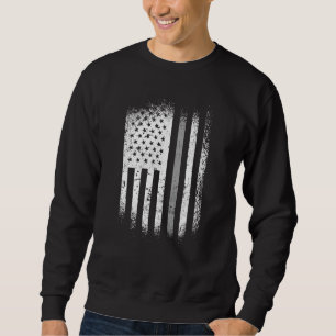 Correctional Officer American Flag Silver Line Sweatshirt