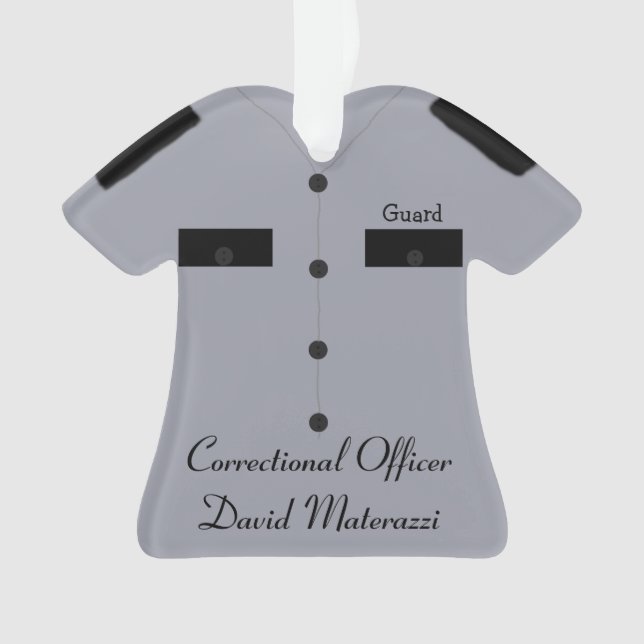 Correctional Officer Christmas Ornament (Front)