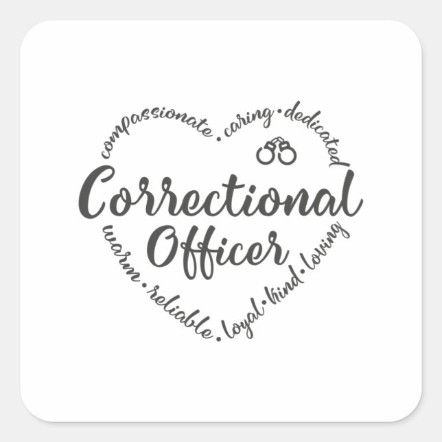 Correctional officer, Corrections Square Sticker (Front)