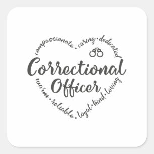Correctional officer, Corrections Square Sticker