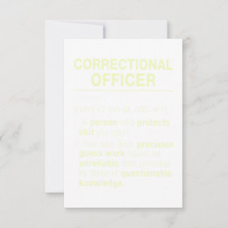 Correctional Officer Definition Card