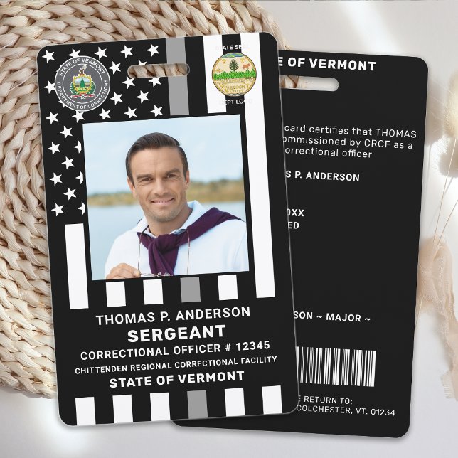 Correctional Officer Photo Logo Prison Jailor ID  ID Badge (Creator Uploaded)