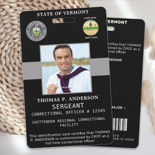 Correctional Officer Professional Logo Photo ID  ID Badge (Creator Uploaded)
