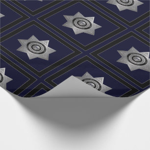 Correctional Officer Silver Badge Panel, Gift Wrap