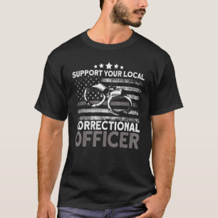 Correctional Officer Support Thin Silver Line T-Shirt