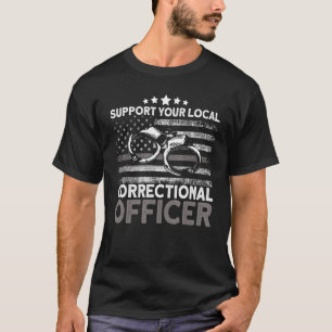 Correctional Officer Support Thin Silver Line T-Shirt