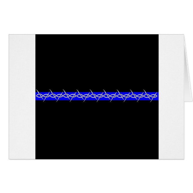 Corrections Barbed Wire Blue Line (Front Horizontal)
