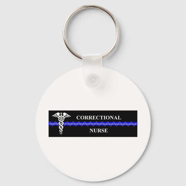 Corrections Nursing  rectangle Key Ring (Front)