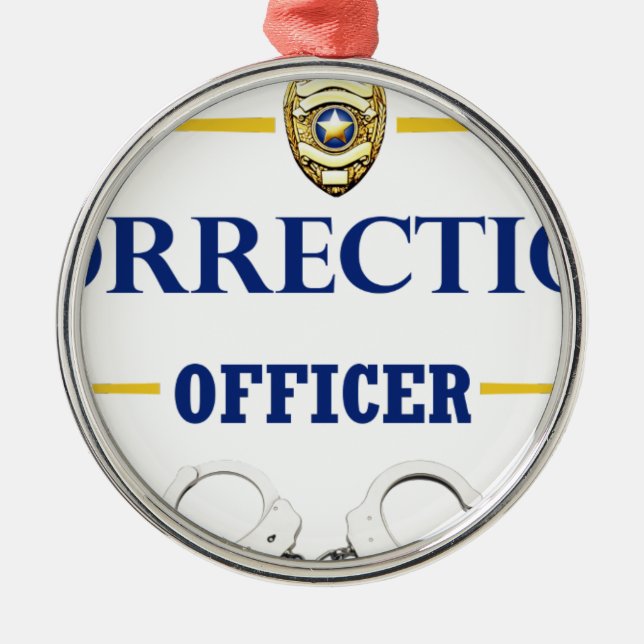Corrections Officer 3 Metal Ornament (Front)