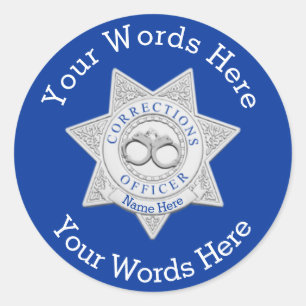 Corrections Officer Custom Classic Round Sticker