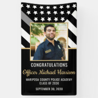 Corrections Officer Graduation Party Flag Photo