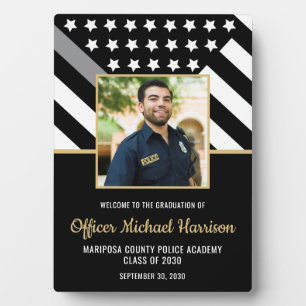 Corrections Officer Graduation Party Flag Photo Plaque