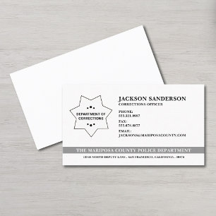 Corrections Officer Law Enforcement Logo Badge Business Card