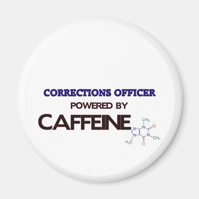 Corrections Officer Powered by caffeine Magnet (Front)