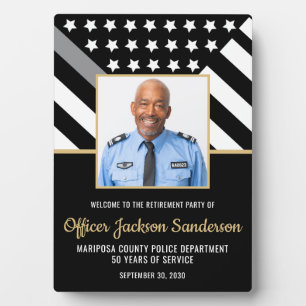 Corrections Officer Retirement Party Photo Welcome Plaque
