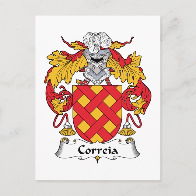 Correia Family Crest Postcard (Front)