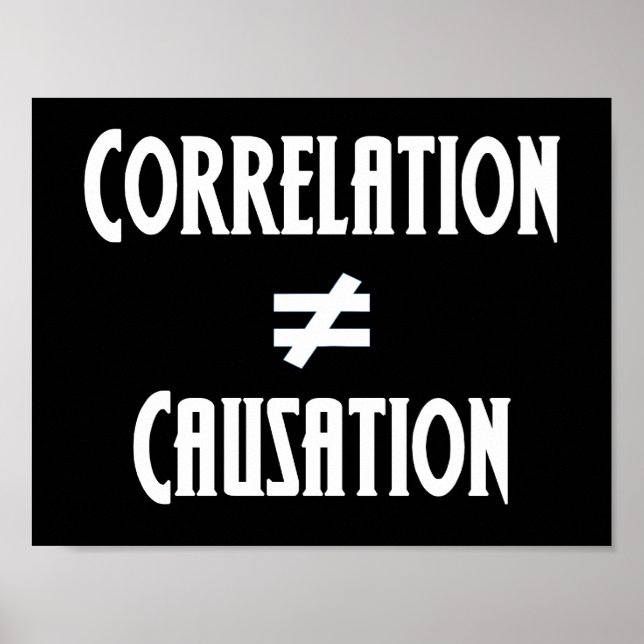 Correlation Does Not Equal Causation Science Class Poster (Front)