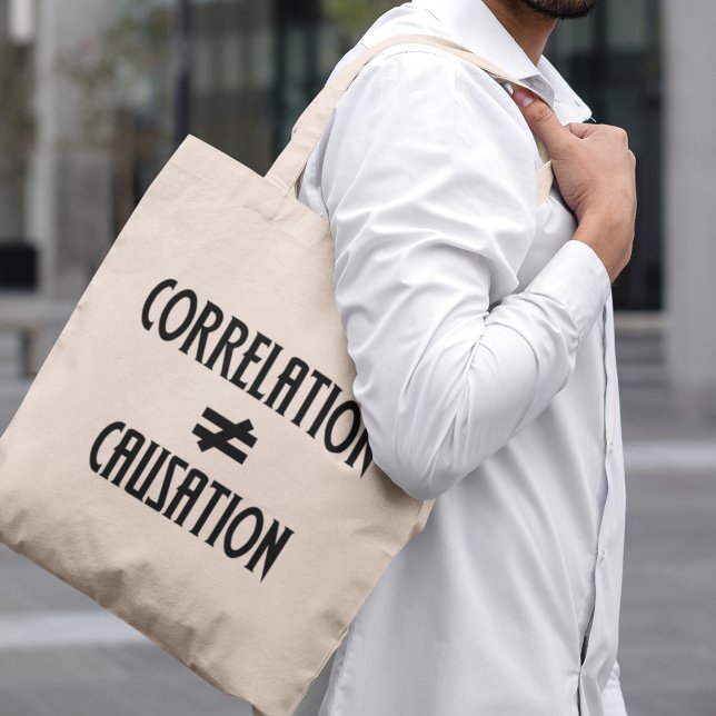 Correlation Does Not Equal Causation Science Geek Tote Bag (Creator Uploaded)