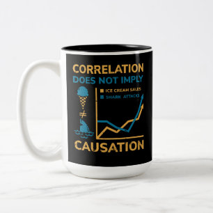 Correlation Does Not Equal Causation Two-Tone Coffee Mug