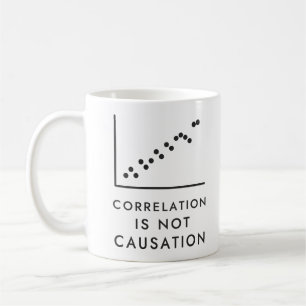 Correlation Is Not Causation Scatter Plot Coffee Mug