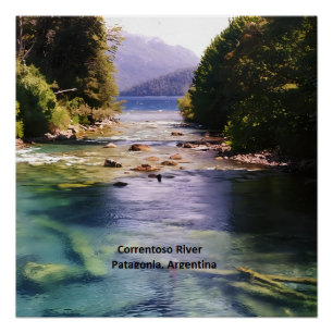 Correntoso River, Patagonia, Argentina, Poster