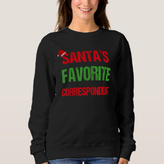 Correspondent Funny Pajama Christmas Sweatshirt