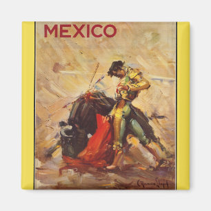 Corrida Mexico Vintage Painting Magnet