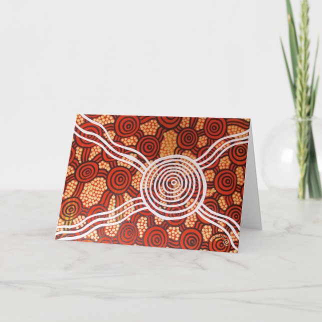 Corroboree II Aboriginal Art Card (Front)