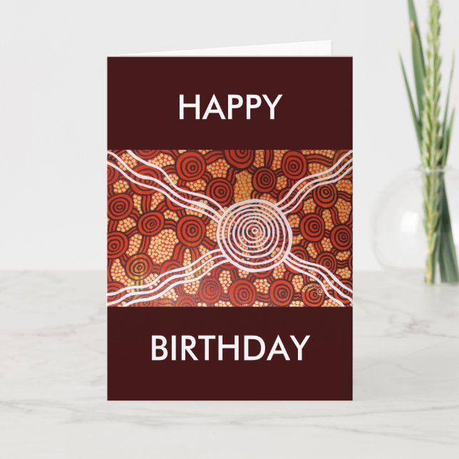 Corroboree II Aboriginal Art Card (Front)