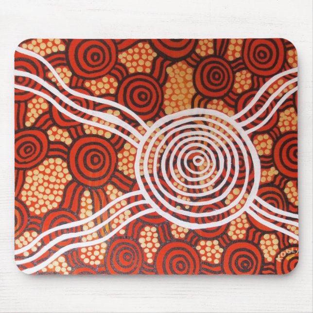 Corroboree II Aboriginal Art Mouse Pad (Front)