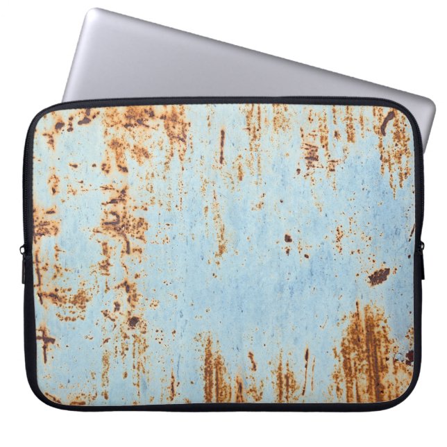 Corroded metal, grunge texture background. laptop sleeve (Front)
