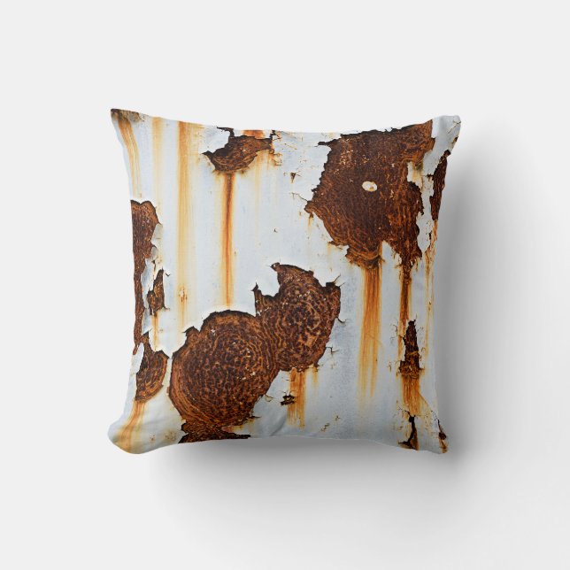 Corroded White Rust Streaks Cushion (Front)