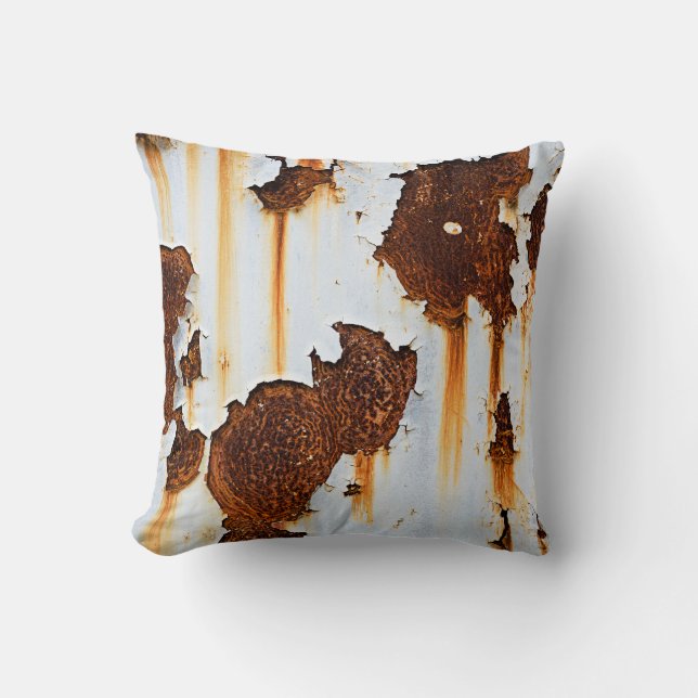 Corroded White Rust Streaks Cushion (Front)