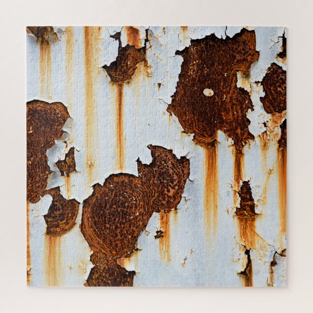 Corroded White Rust Streaks Jigsaw Puzzle (Vertical)