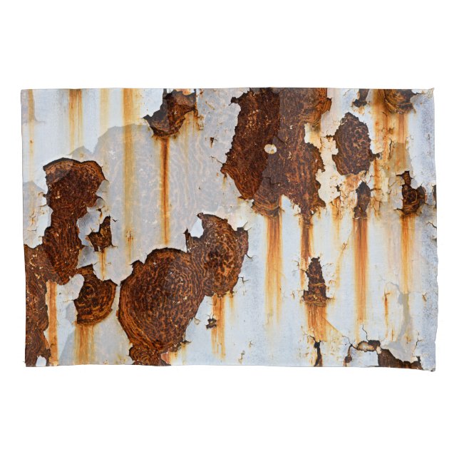 Corroded White Rust Streaks Pillowcase (Front)