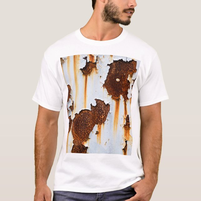 Corroded White Rust Streaks T-Shirt (Front)