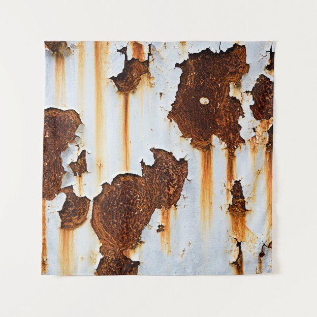 Corroded White Rust Streaks Tapestry (Front)