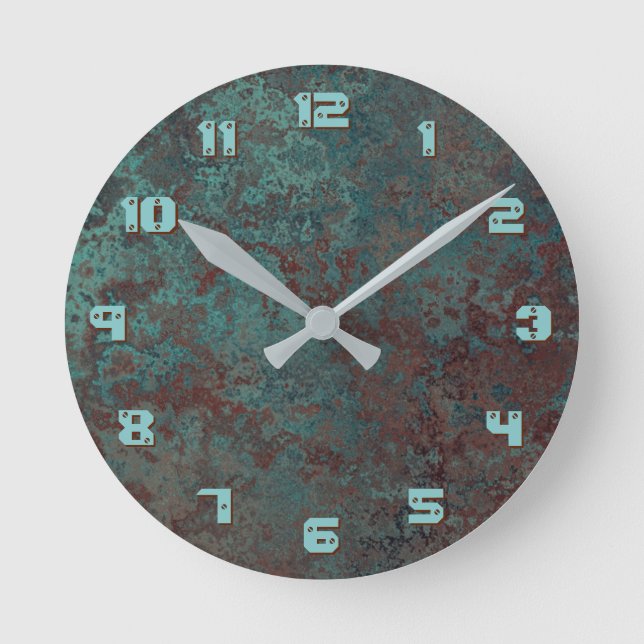 Corrosion "Copper" print clock 'numbers' (Front)