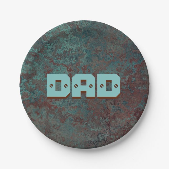 Corrosion "Copper" print DAD paper plate (Front)