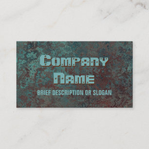 Corrosion "copper" print 'description' business card