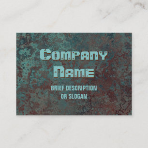 Corrosion "copper" print 'description' chubby business card