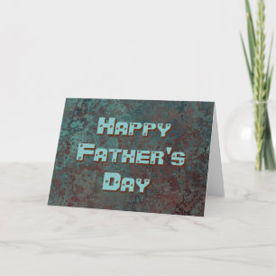 Corrosion "Copper" print Happy Father's Day Card