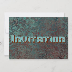 Corrosion "Copper" print invitation