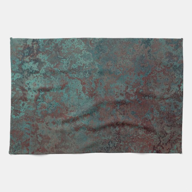 Corrosion "Copper" print kitchen towel (Horizontal)